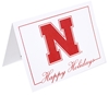 Go Big Red N Happy Holidays Card Nebraska Cornhuskers, Nebraska  Holiday Items, Huskers  Holiday Items, Nebraska N logo Happy Holidays Card FG, Huskers N logo Happy Holidays Card FG
