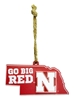 Go Big Red N State Ornament Nebraska Cornhuskers, Nebraska  Holiday Items, Huskers  Holiday Items, Nebraska Go Big Red N State Ornament, Huskers Go Big Red N State Ornament