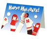 Happy Holidays Mittens Card Nebraska Cornhuskers, Nebraska  Novelty, Huskers  Novelty, Nebraska Nebraska Happy Holidays Mittens Card, Huskers Nebraska Happy Holidays Mittens Card