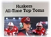 Husker All-Time Top Tom's Autographed Plaque - JH-A9602