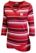 Husker Ladies Striped Tunic Top - AT-B6223