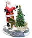 Husker Santa Stringing Lights Figurine - OD-C2022