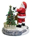 Husker Santa Stringing Lights Figurine - OD-C2022