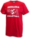 Huskers 5 National Champs Volleyball Tee - AT-B7506