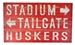 Huskers Stadium Tailgate Plank Sign - FP-A8642