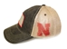 Huskers State Washed Black Trucker Lid - HT-A5279