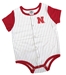 Infant Nebraska Baseball Pinstripe Onesie - CH-B6305