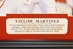 Martinez Framed Career Plaque - OK-B7017