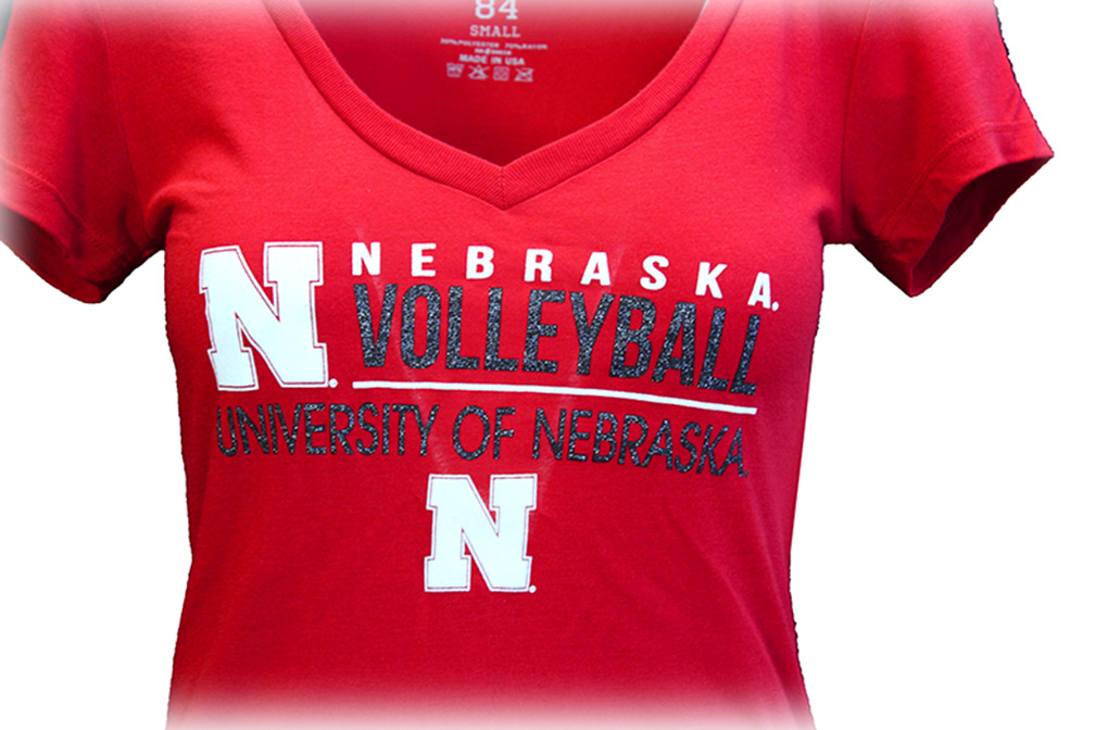 Nebraska Volleyball U of Neb Liquid Jersey V-Neck