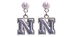 Silver Nebraska Iron N Lydia Faux Diamond Earrings - DU-G0315