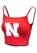 Womens Nebraska Fan Cropped Cami - Scarlet - ZT-9H015
