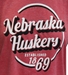 Womens Nebraska Retro Circle Burnout Top - AT-F7233