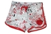 Youth Girls Red Nebraska Splattered Sweet Pea Shorts - YT-G4365