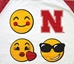 Youth Nebraska Emoji Raglan - YT-C6037