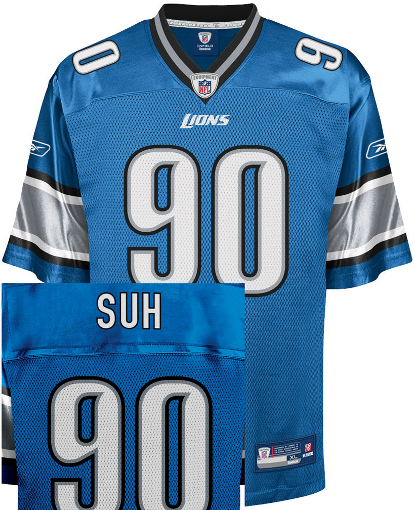N. Suh's #90 Official Detroit Lions Jersey