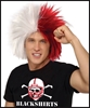 Red/White Crazy Wig Nebraska Cornhuskers, Red/White Crazy Wig