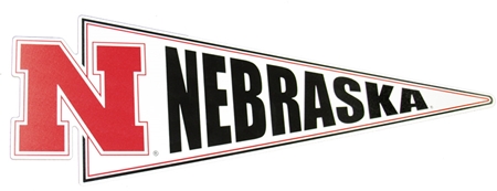 N Nebraska mini wall pennant