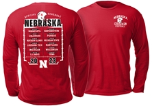 2023 Nebraska Huskers Football Schedule Long Sleeve Tee