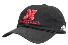 Adidas Nebraska Basketball Slouch Cap - Black
