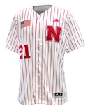 Adidas 2021 Nebraska Replica Button Down Baseball Jersey