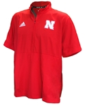 Adidas Official Huskers Football Sideline SS QTR zip