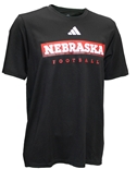 Adidas 2023 Nebraska Football Locker Pregame Tee - Black