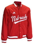 Adidas Nebraska Baseball Full Button Coaches Jacket