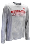 Adidas Nebraska Football Locker LS Tee - Grey