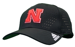 Adidas Nebraska Laser Performance Hat - Black