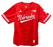 Adidas Official 2024 Nebraska Baseball Crimson Jersey