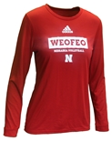 Adidas Womens Nebraska With Each Other For Each Other Volleyball LS Tee