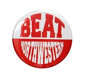 Beat Northwestern 2 Inch Button