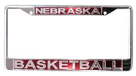 Chrome Nebraska Basketball License Plate