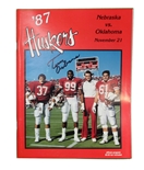 Coach Osborne Autographed 1987 Nebraska vs Oklahoma Game Program