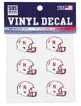 Football Helmet 6 Pack Set Decals