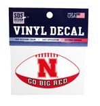 Go Big Red Football Decal