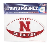 Go Big Red Football Magnet