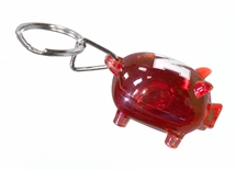 Go Big Red Piggy Keychain