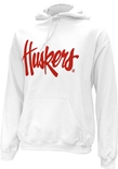 Husker Script Hooded Sweatshirt - White