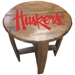 Huskers Script Wooden Side Table
