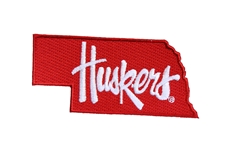 Huskers State 3 Inch Patch