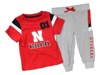 Infant Boys Nebraska Giddy Up Jersey Tee N Pant Set 