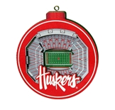 Nebraska 3D Stadium Ornament