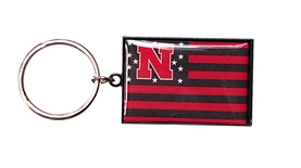 Nebraska Americana Flag Keychain