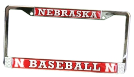 Nebraska Baseball License Plate Frame
