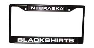 Nebraska Blackshirts Laser Cut Chrome License Plate Frame
