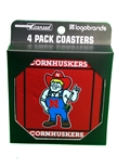 Nebraska Herbie Husker 4 Pack Neoprene Coasters