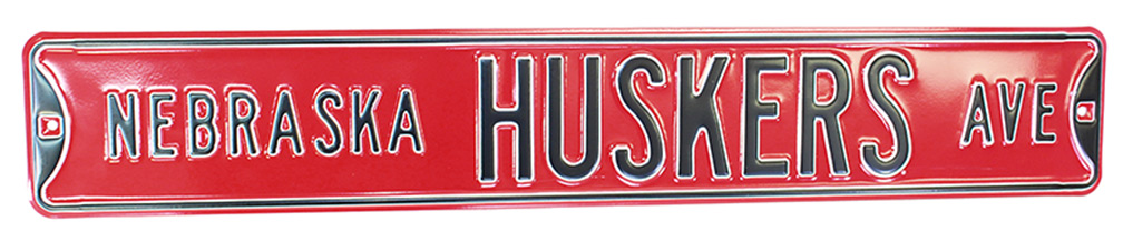 Nebraska Huskers Avenue Steel Street Sign