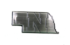 Nebraska N Metal Car Emblem
