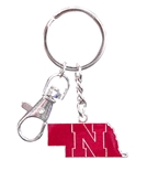 Nebraska N State Keychain